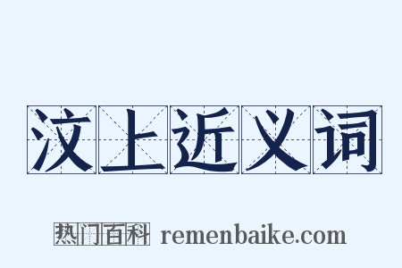 汶上近义词是什么意思的图片